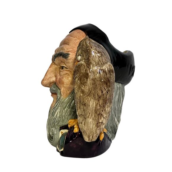 Royal Doulton England 1959 Large 'Merlin Toby Jug' Owl Handle D6529 Excellent - Picture 4 of 8